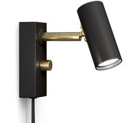 Belid - Cato Wall Lamp, Matte Black / Brass - Brass
