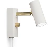 Belid - Cato Wall Lamp, Matte White / Brass - Brass