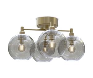 Belid - Gloria Flush Ceiling Light 460 mm, Brass / Smoked - Brass