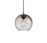 Belid Gloria pendant lamp Ø26 cm brass-smoke coloured glass