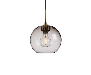 Belid Gloria pendant lamp Ø26 cm brass-smoke coloured glass