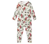Belidome Bird Print Girls Boys Pyjamas Set Sleepwear Goodnight PJs Lounge Suit Top Bottom Dress Up