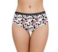 Belidome Cartoon Panda Pattern Women's Full Coverage Underwear Brief Pantie XS-5XL