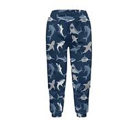 Belidome Cartoon Shark Boys Athletic Pants Girls Sweatpants Size 4-15 Years Old Youth Activewear Joggers for Running Hiking Cycling