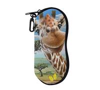 Belidome Giraffe Girls' Glasses Bag with Hook Zipper Sunglasses Eyeglasses Holder