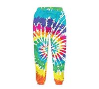 Belidome Kids Tie Dye Sweatpants Boys Girls Colorful Active Pants Long Pockets Joggers, Sports Casual Running Cycling Hiking Wear Clothes