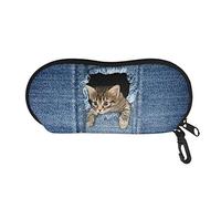 Belidome Pocket Cat Out Design Glasses Case Soft for Kids Girls Women Cute Protable Pouch Bag