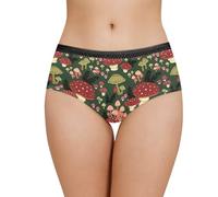 Belidome Red Mushroom Women Underwear Underpants Brief Sexy Seamless Bikini Panties Plus Size S-5XL