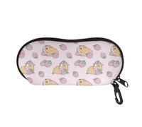 Belidome Strawberry Guinea Pig Glasses Case Sunglasses Pouch Soft Bag for Girls Women
