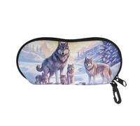 Belidome Wolf Glasses Case for Kids Teens Eyeglasses Travel Spectacle Case Soft Sunglass Pouch