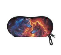 Belidome Wolf Kids Glasses Case Bag with Zipper Clip Sunglasses Pouch