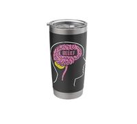 Belief Brain Power Thought Design Stainless Steel Insulated Tumbler
