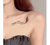 Belief in Heart Herbal Tattoo Sticker Sexy Literary Semi permanent Waterproof Durable Female