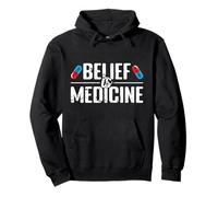 Belief is Medicine Funny Placebo Pullover Hoodie