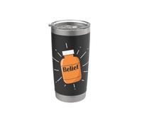 Belief Placebo Bottle Graphic Stainless Steel Insulated Tumbler
