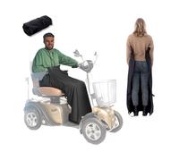 BELIEFF Mobility Scooter Blanket Waterproof - Mobility Scooter Blanket - Scooter Leg Cover Waterproof - Open at the Bottom - Black - Large