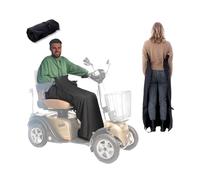 Belieff Mobility Scooter Blanket - Waterproof - Mobility Scooter Leg Cover - Fleece Lined - Cosy Toes - Footmuff - Open at The Bottom - Black - Medium