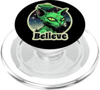 Believe Alien Sphynx Cat UFO PopSockets PopGrip for MagSafe