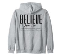 Believe Bible Quote Christian Zip Hoodie