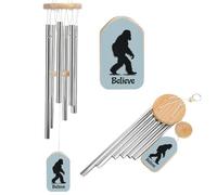 Believe Bigfoot Aluminium Wind Chime Memorial Chimes Soothing Melodic Windchimes for Garden Backyard Patio Outside Decor