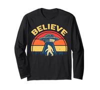 Believe Bigfoot I Believe in Bigfoot Costume Funny Sasquatch Long Sleeve T-Shirt