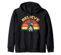 Believe Bigfoot I Believe in Bigfoot Costume Funny Sasquatch Zip Hoodie