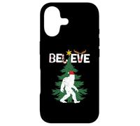 Believe Bigfoot Sasquatch Yeti Santa Hat Christmas Pajamas Case for iPhone 17