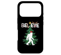 Believe Bigfoot Sasquatch Yeti Santa Hat Christmas Pajamas Case for iPhone 17 Pro