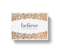 Believe Boxed Note Card Set: Cards to Encourage & Inspire - 12 Blank Cards (3 Each of 4 Designs) with Printed envelopes