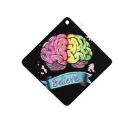 Believe - Brain Cancer Car Air Freshener Hanging Aromatherapy Tablets Rearview Mirror Pendant Car Accessories