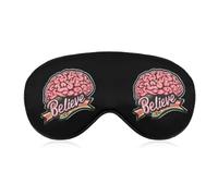 Believe Brain Cancer Sleep Mask Lightweight Blindfold Eye Mask with Adjustable Strap for Men Women