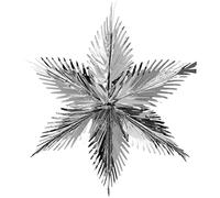 Believe Christmas Hanging Decoration Silver Colored Foil Starburst, Garland, Wall Ceiling Xmas Décor, (Silver Starburst 60cm)