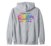 Believe in a Spectrum of Possibilities Design Zip Hoodie