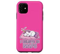 Believe in Naps Unicorn Cartoon Sleep Vibes Case for iPhone 11