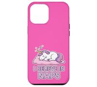 Believe in Naps Unicorn Cartoon Sleep Vibes Case for iPhone 12 Pro Max