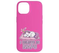 Believe in Naps Unicorn Cartoon Sleep Vibes Case for iPhone 14