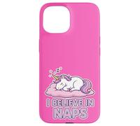 Believe in Naps Unicorn Cartoon Sleep Vibes Case for iPhone 15