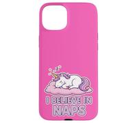 Believe in Naps Unicorn Cartoon Sleep Vibes Case for iPhone 15 Plus