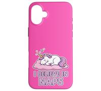 Believe in Naps Unicorn Cartoon Sleep Vibes Case for iPhone 16 Plus
