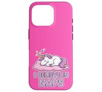 Believe in Naps Unicorn Cartoon Sleep Vibes Case for iPhone 16 Pro