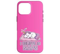 Believe in Naps Unicorn Cartoon Sleep Vibes Case for iPhone 16 Pro Max