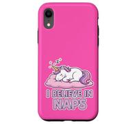 Believe in Naps Unicorn Cartoon Sleep Vibes Case for iPhone XR