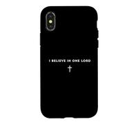 Believe in One Lord Jesus Christian Cross simple Case for iPhone X/XS