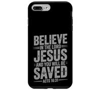 Believe In the Lord Jesus And You Will Be Saved Bible Faith Case for iPhone 7 Plus/8 Plus