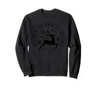 Believe in The Magic of Christmas Reindeer Christmas Holiday Sweatshirt