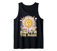 Believe in the Magic Sun Mushroom Boho Hippie Art Tank Top