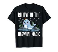 Believe in The Narwhal Magic Cute Ocean Kawaii T-Shirt