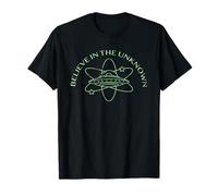 Believe in The Unknown Alien Spaceship UFO Science Fiction T-Shirt