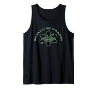 Believe in The Unknown Alien Spaceship UFO Science Fiction Tank Top
