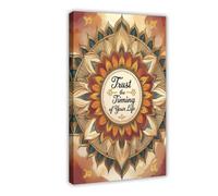 Believe in Timing - Mandala Spiritual Art Painting Canvas Poster Bedroom Decor Landscape Office Room Decor Gift 24x36inch(60x90cm)